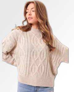 Retrograde Sweater Oatmeal - miamidrugpossession