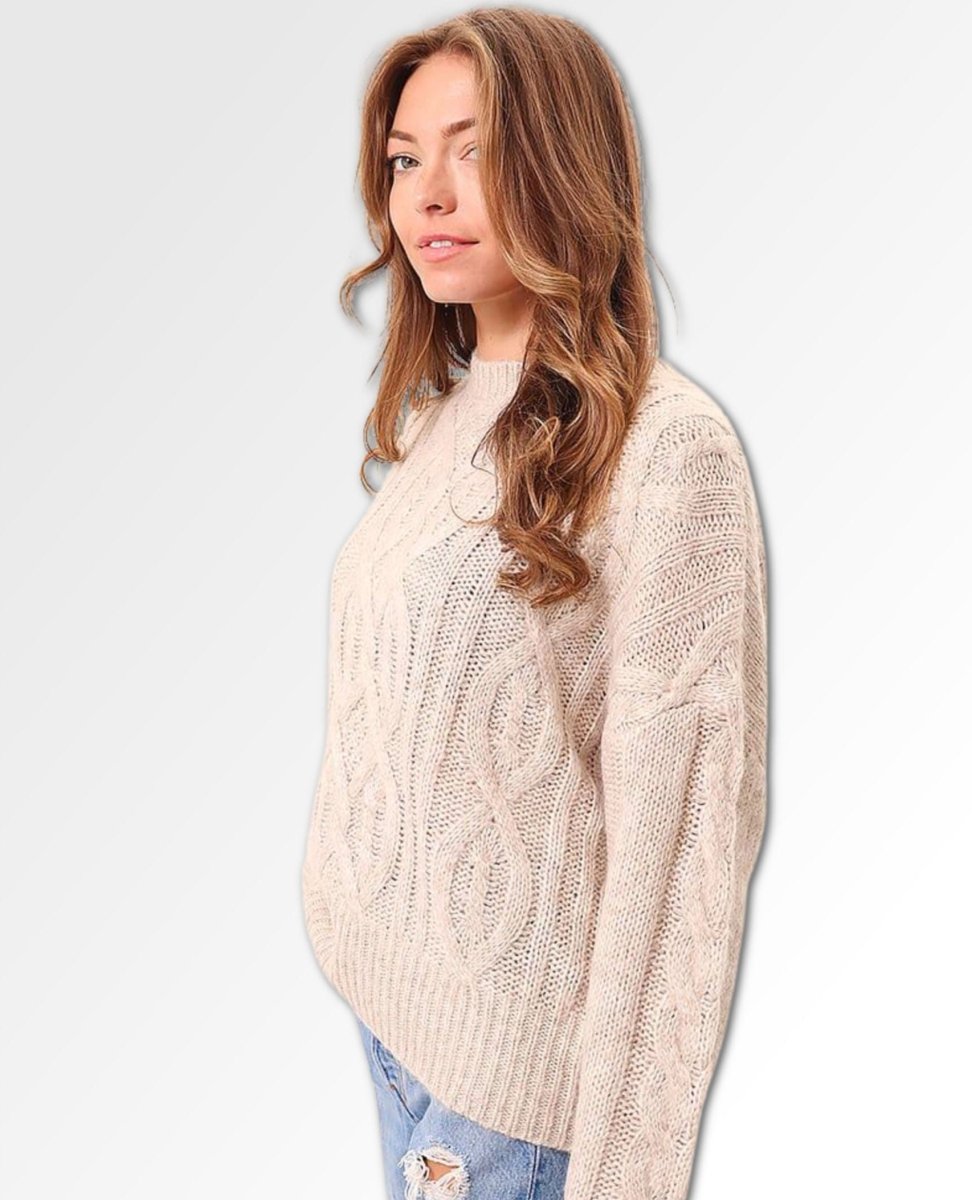 Retrograde Sweater Oatmeal - miamidrugpossession