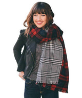 Reversible Tartan Blanket Scarf - clearpathherbicide