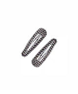 Rhinestone Mini Snap Clips - Hematite - clearpathherbicide