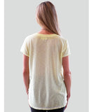 Rib Neck V - Tee Lemon Pop - miamidrugpossession