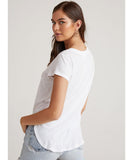 Rib Neck V - Tee White - miamidrugpossession