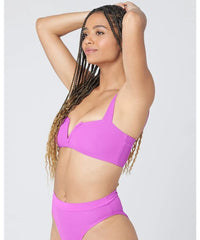 Ribbed Lee Lee Bikini Top Pitaya - PINK ARROWS