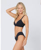 Ribbed Vera Bikini Top Black - miamidrugpossession