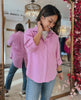 Riley Pink Petal Clean Hem Shirt - miamidrugpossession