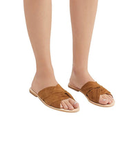 Rio Vista Slide Sandal Brown - PINK ARROWS