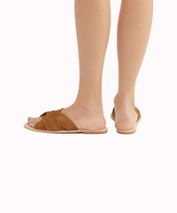 Rio Vista Slide Sandal Brown - PINK ARROWS