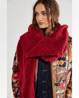 Ripple Recycled Blend Blanket Scarf Garnet - clearpathherbicide