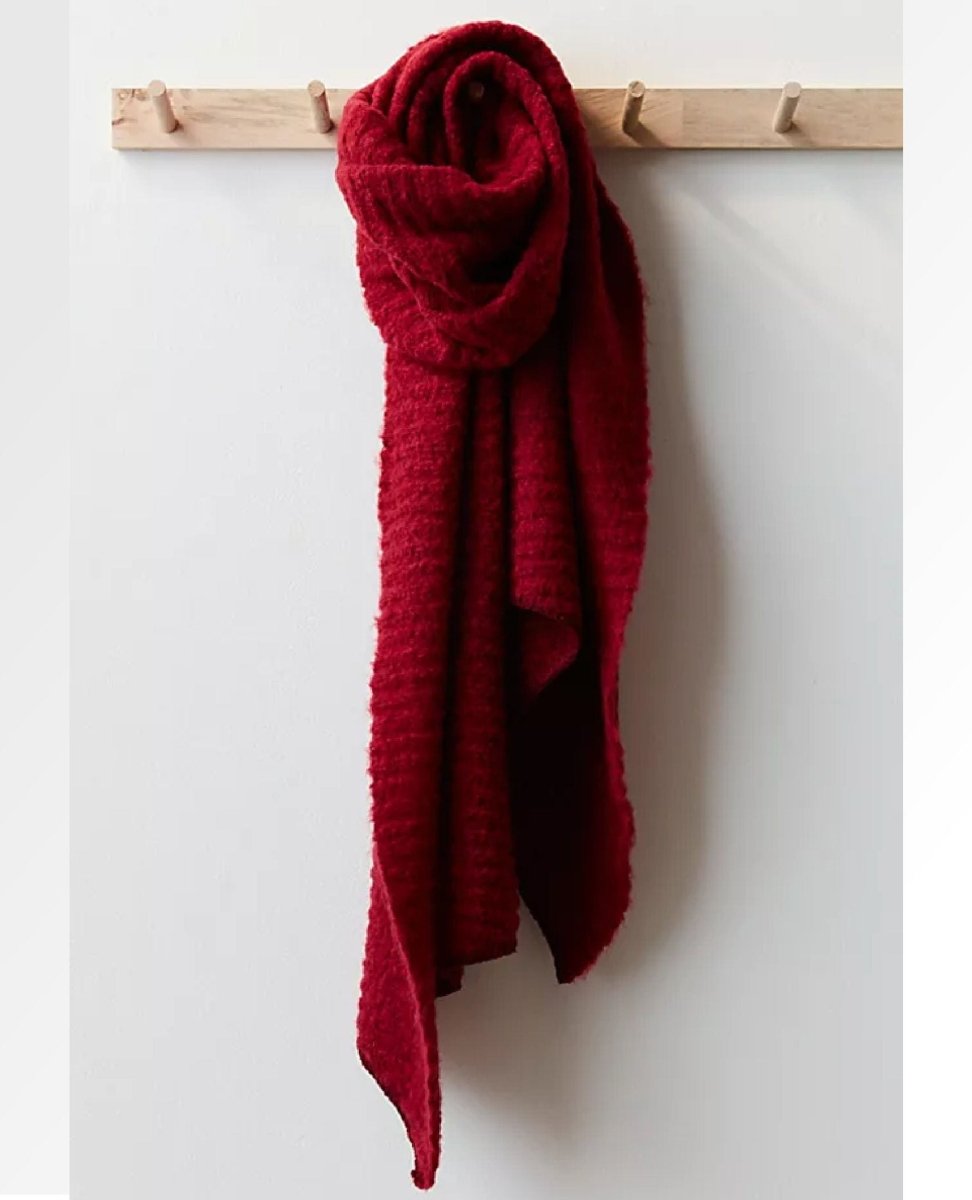 Ripple Recycled Blend Blanket Scarf Garnet - clearpathherbicide