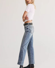 Risk Taker Mid - Rise Jeans Mantra - PINK ARROWS