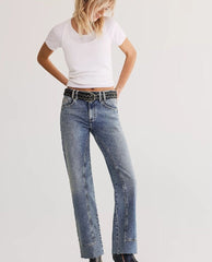 Risk Taker Mid - Rise Jeans Mantra - PINK ARROWS