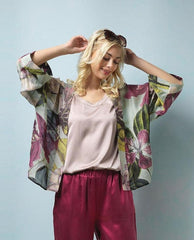 Robin's Egg Blue Short Kimono - PINK ARROWS