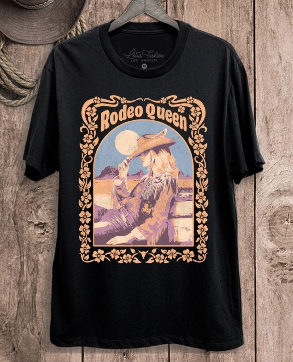 Rodeo Queen Lainey Wilson Black Tee - clearpathherbicide