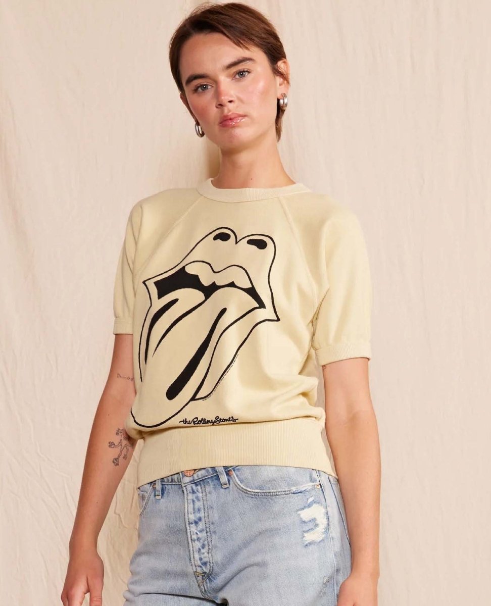 Rolling Stones Ivory Jagger T - Shirt - PINK ARROWS