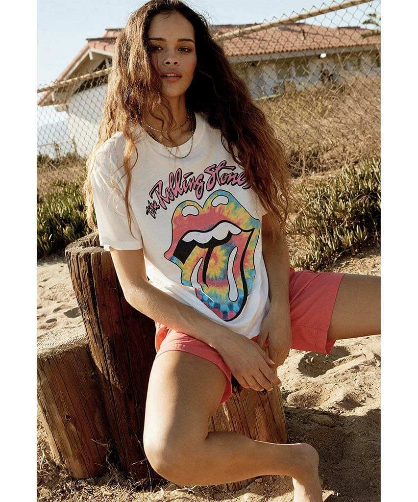 Rolling Stones Tie Die Tongue Tee - clearpathherbicide