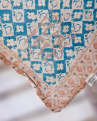 Ronja Scarf Blue Zagora Print - PINK ARROWS