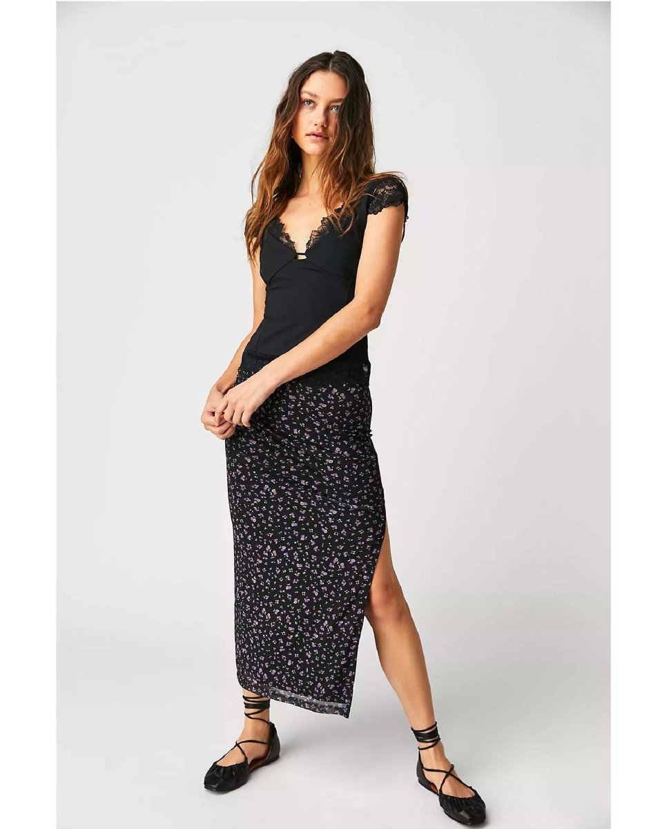 Rosalie Mesh Midi Skirt Black Combo - miamidrugpossession