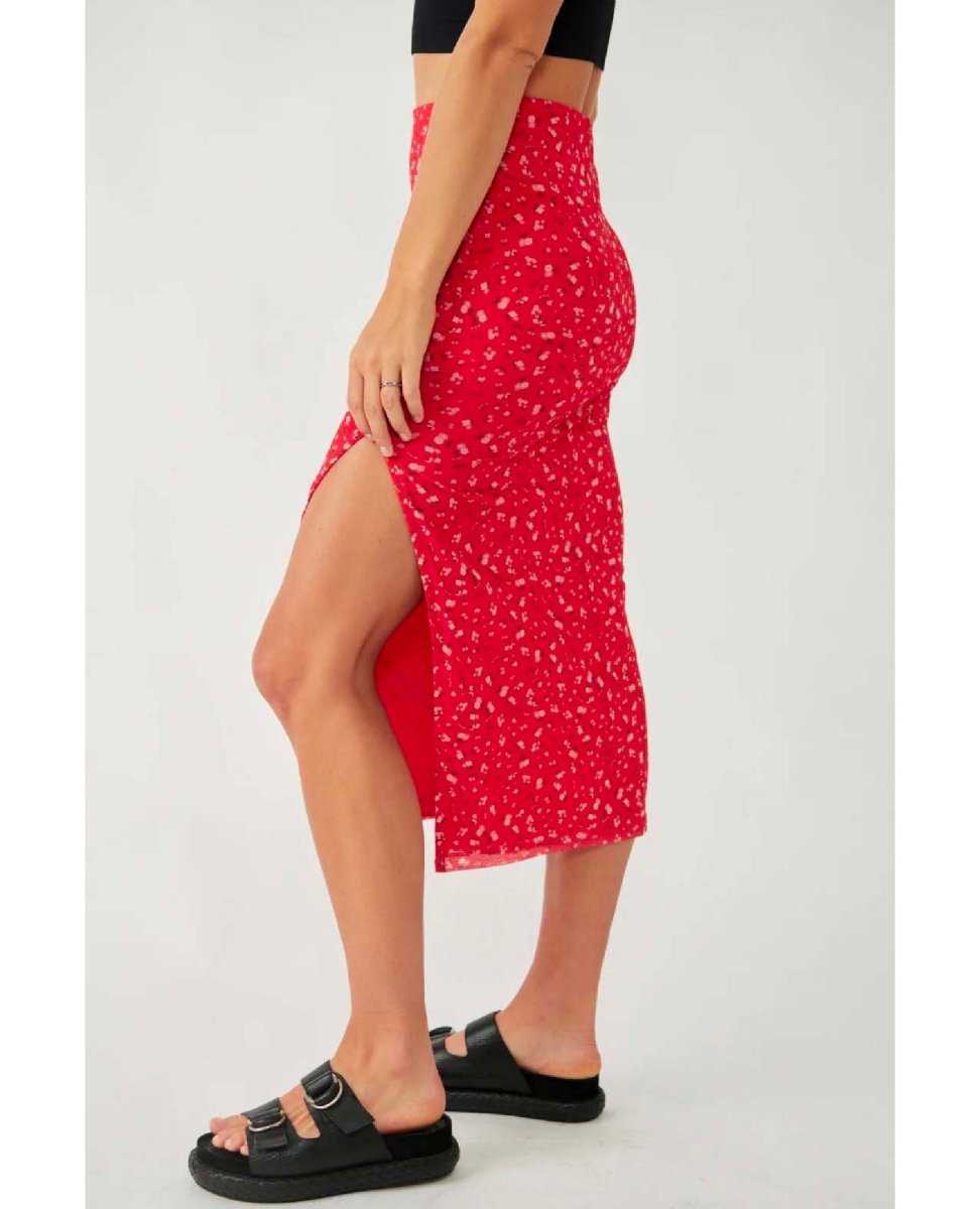 Rosalie Mesh Midi Skirt Cherry Combo - clearpathherbicide