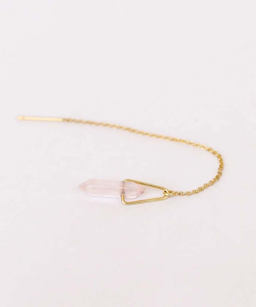 Rose Quartz Gemstone Threader - miamidrugpossession