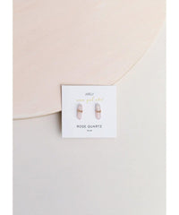 Rose Quartz Mineral Point Love Earrings - PINK ARROWS