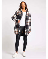 Roswell Plaid Jacket Brown Plaid - miamidrugpossession