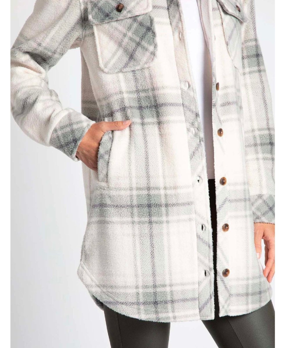 Roswell Plaid Jacket Sage Plaid - miamidrugpossession