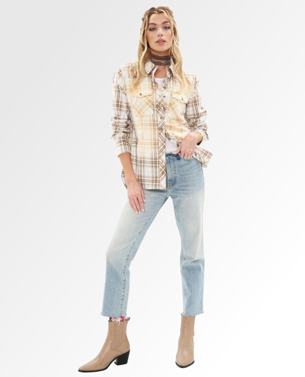 Rough Rider Plaid Lurex Pearl - miamidrugpossession