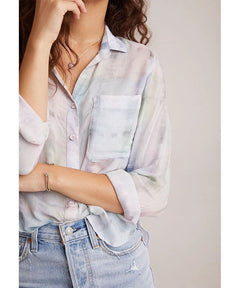 Rounded Hem Pastel Button Down - miamidrugpossession