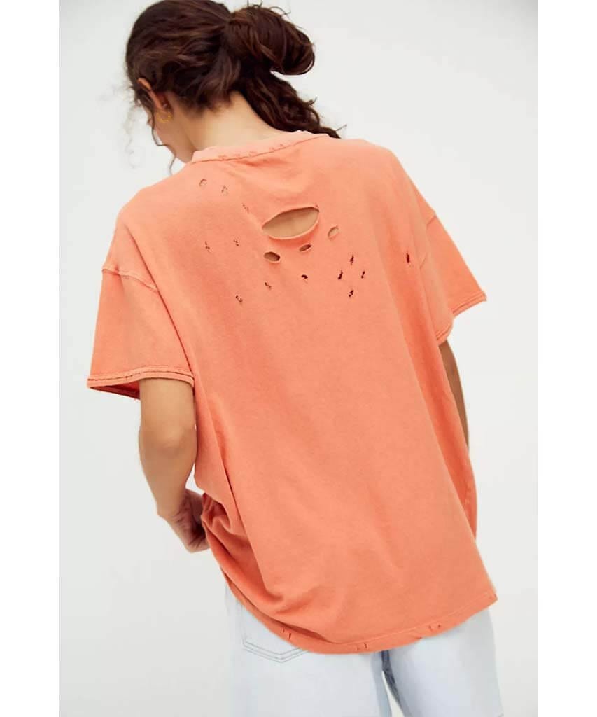 Rubi Distressed Tee Red Henna - clearpathherbicide