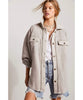 Ruby Shirt Jacket Stone - miamidrugpossession