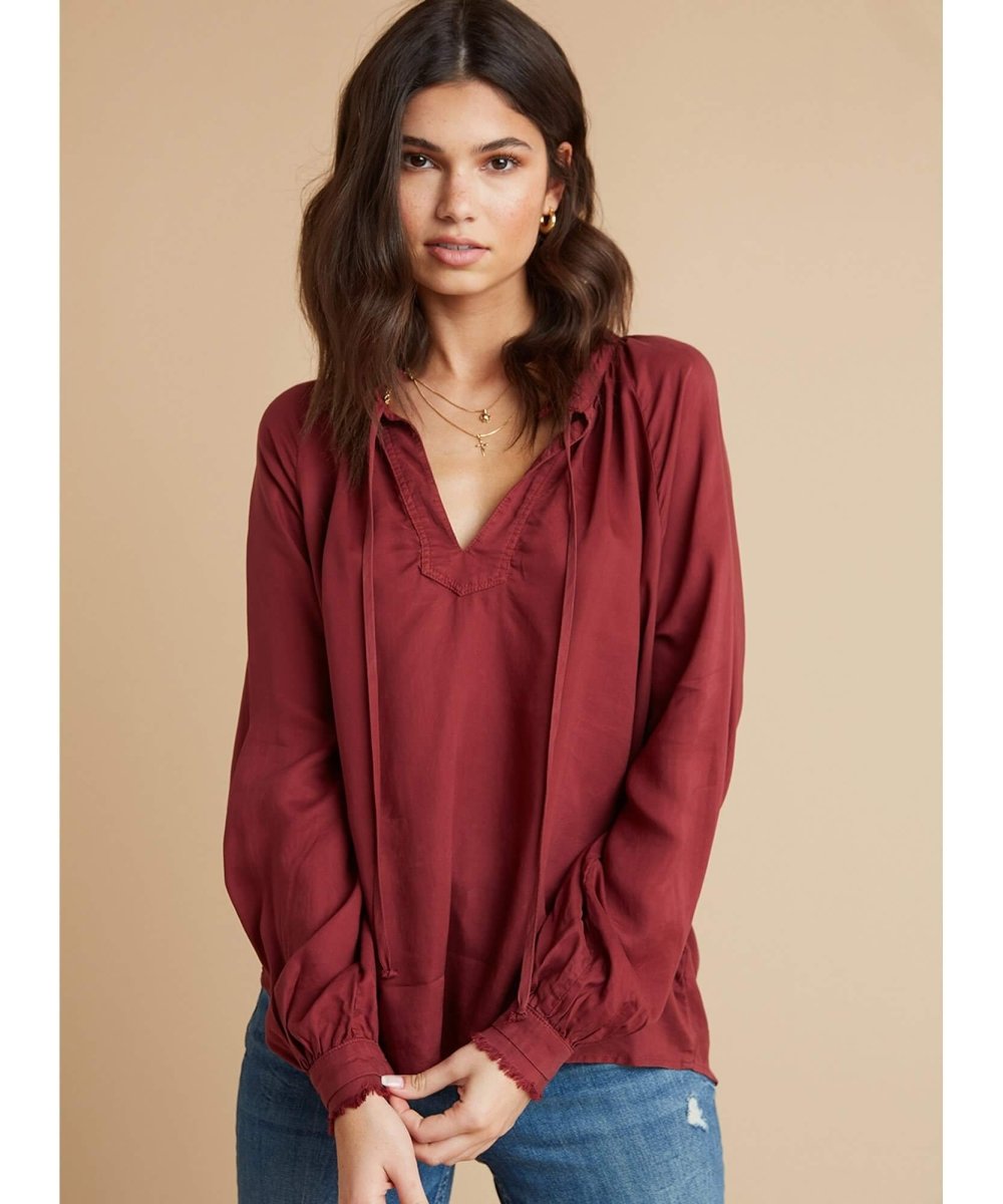 Ruffle Pullover Crimson Red - miamidrugpossession