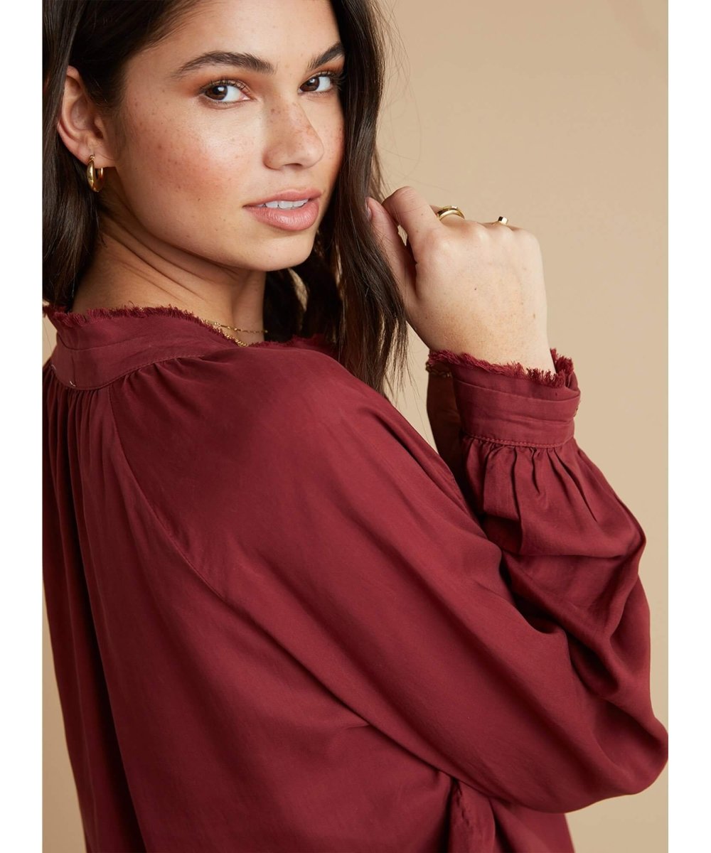 Ruffle Pullover Crimson Red - clearpathherbicide