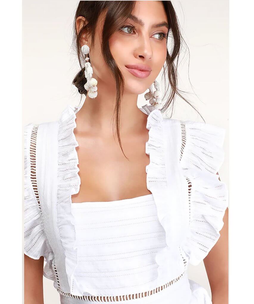 Ruffle Sleeveless Blouse - clearpathherbicide