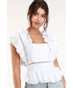 Ruffle Sleeveless Blouse - clearpathherbicide