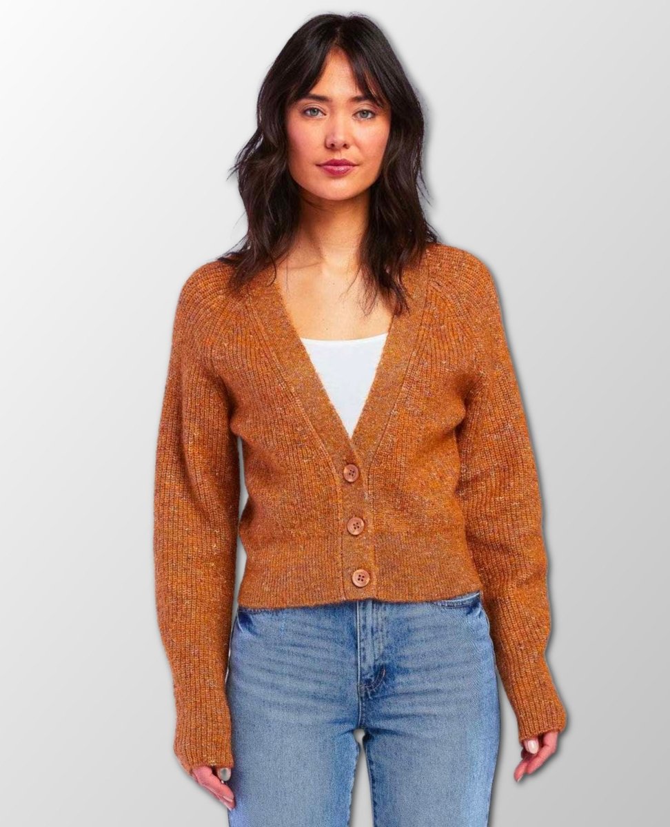 Rust Button Up Cardigan - miamidrugpossession