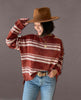 Rust Chenille Striped Sweater - clearpathherbicide