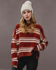 Rust Chenille Striped Sweater - clearpathherbicide