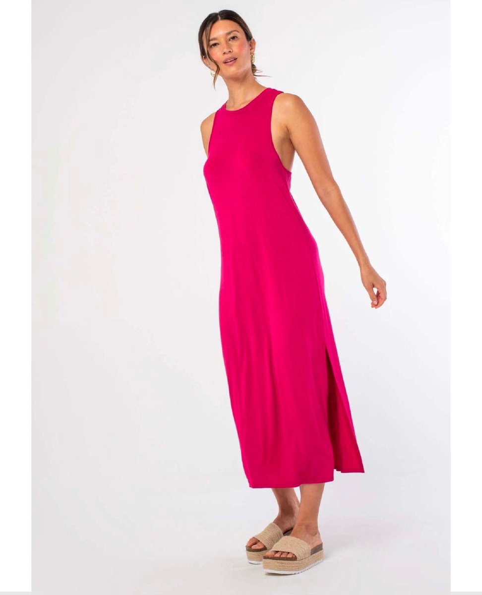 Ryder Knot Racerback Maxi Dress Mulberry - clearpathherbicide