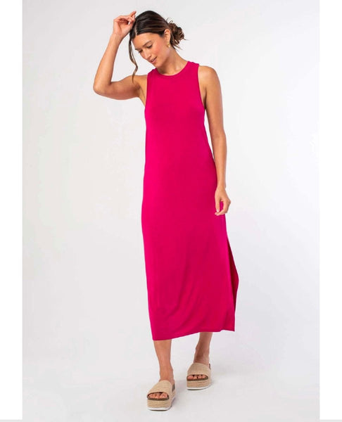 Ryder Knot Racerback Maxi Dress Mulberry - clearpathherbicide