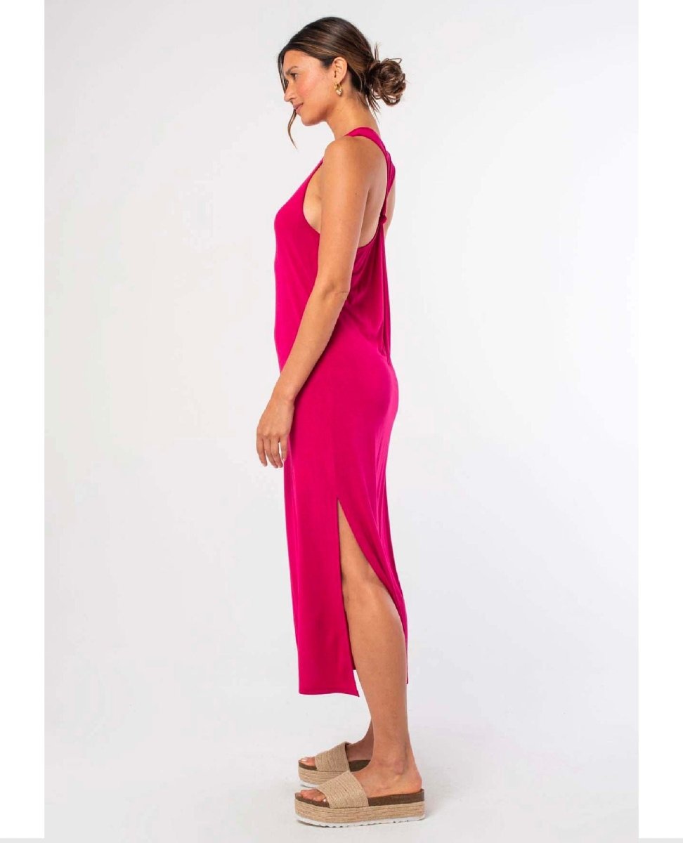 Ryder Knot Racerback Maxi Dress Mulberry - clearpathherbicide