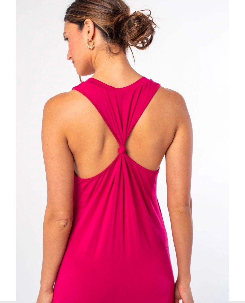 Ryder Knot Racerback Maxi Dress Mulberry - miamidrugpossession