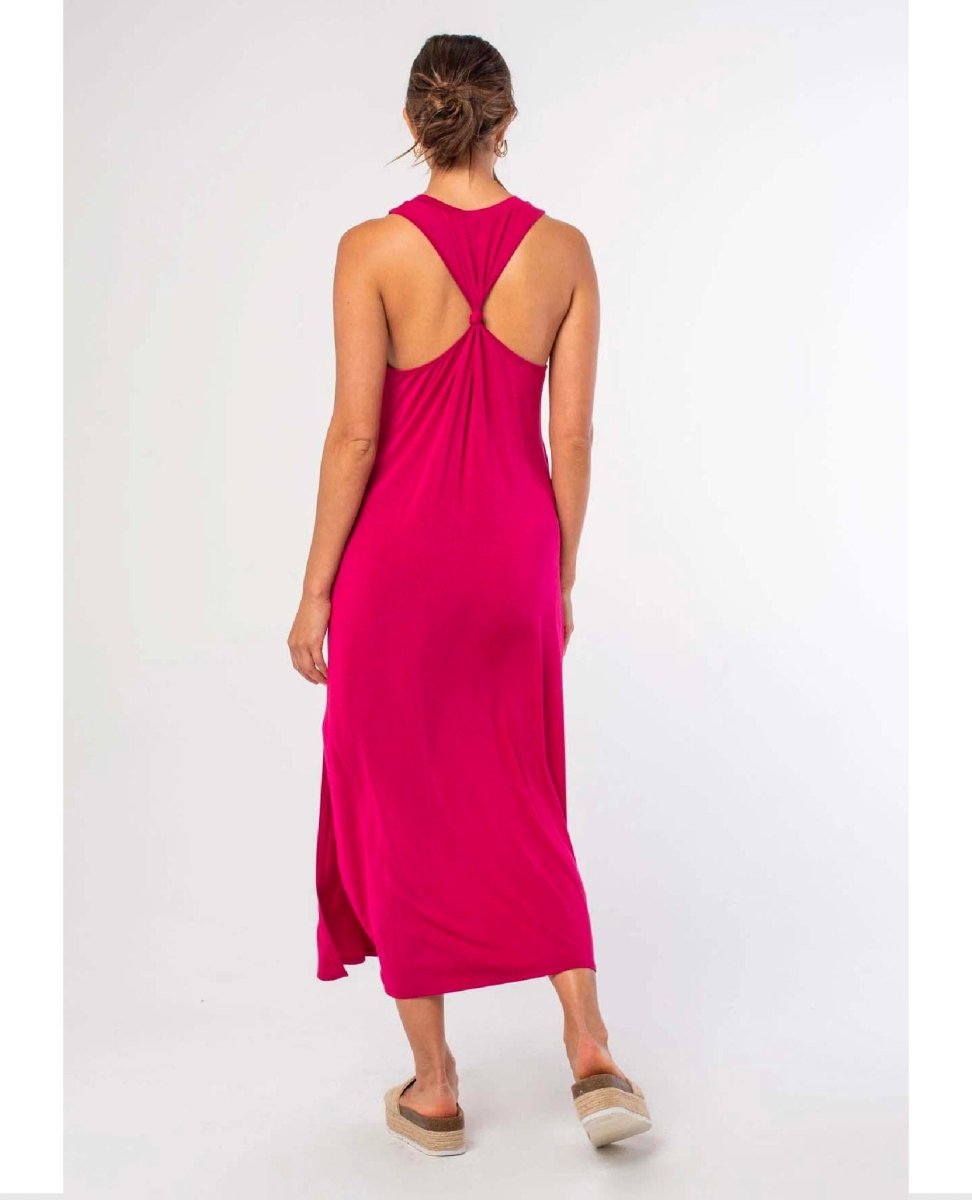 Ryder Knot Racerback Maxi Dress Mulberry - miamidrugpossession