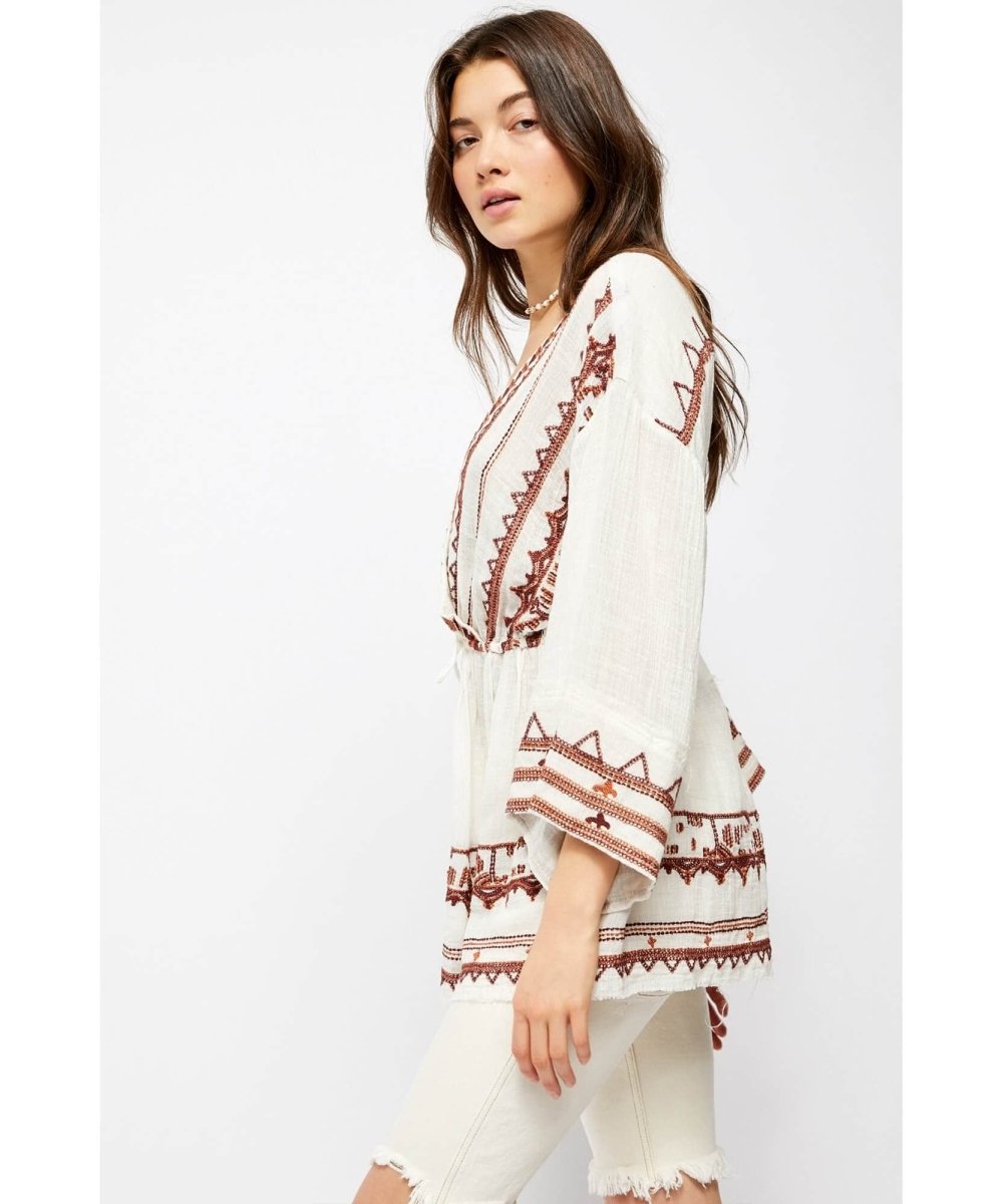 Saffron Embroidered Tunic Ivory Combo - miamidrugpossession