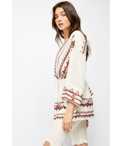 Saffron Embroidered Tunic Ivory Combo - clearpathherbicide