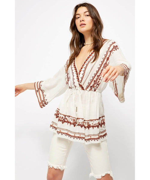 Saffron Embroidered Tunic Ivory Combo - clearpathherbicide