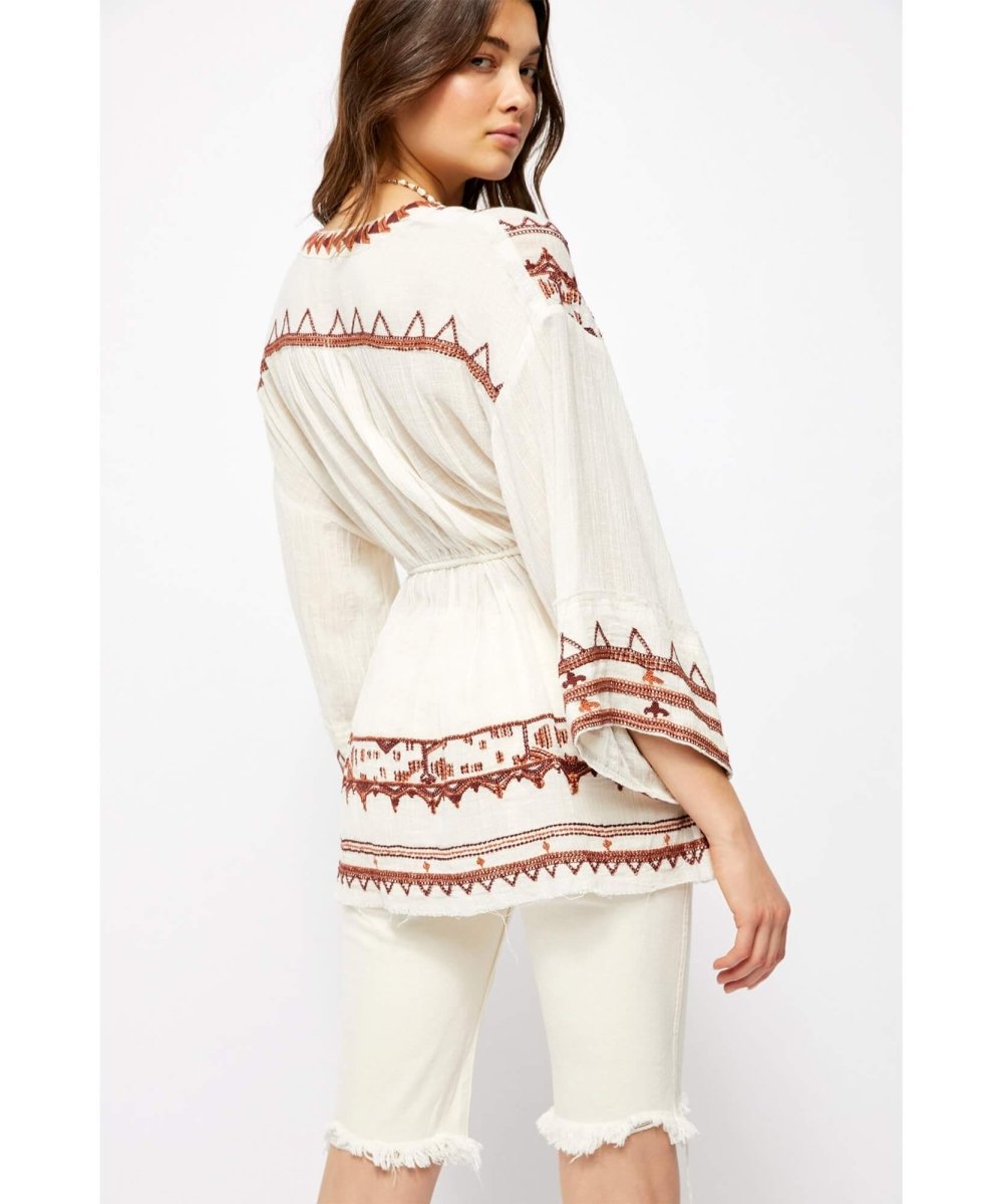 Saffron Embroidered Tunic Ivory Combo - clearpathherbicide