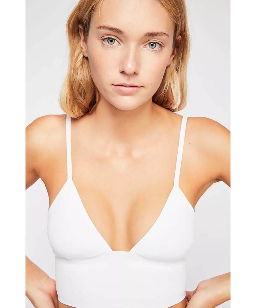 Sage Longline Bralette White - miamidrugpossession