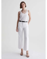 Saige Wide Leg Crop Modern White - PINK ARROWS