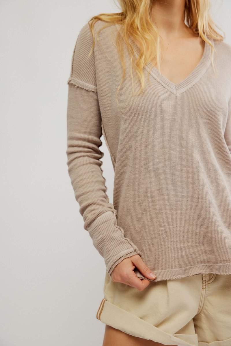 Sail Away Long Sleeve Solid Tee Cashmere - clearpathherbicide