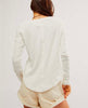 Sail Away Long Sleeve Solid Tee Ivory - miamidrugpossession